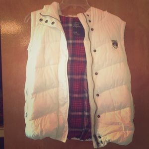 American Eagle flannel and fleece vest